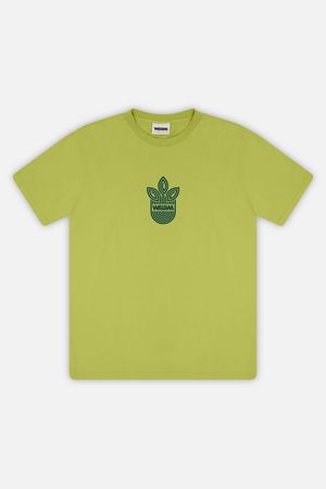 Leaf Logo T-Shirt in Lime Green