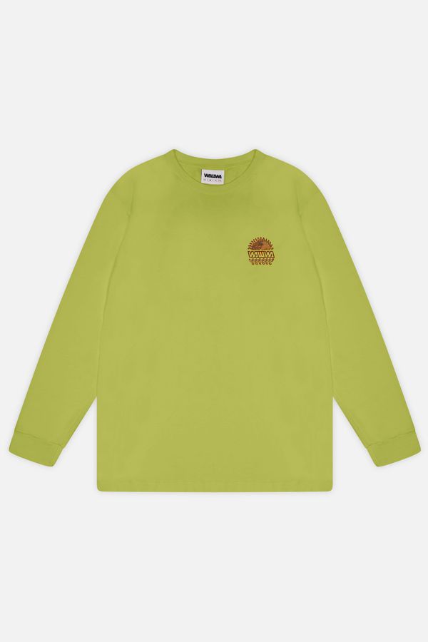 image of Sunspots Long Sleeve T-Shirt in Lime Green