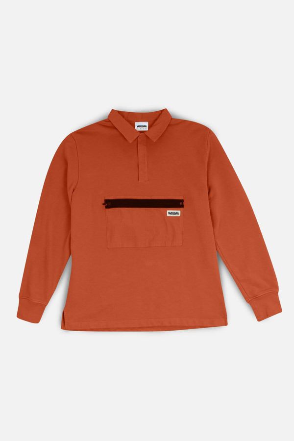 image of Jonah Organic Rugby Sweatshirt in Rust