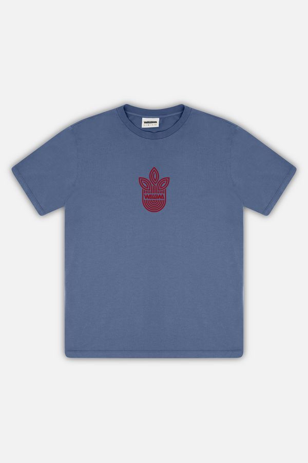 image of Leaf Logo T-Shirt in Sky Blue