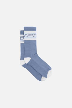 Organic Sport Socks in Sky and White