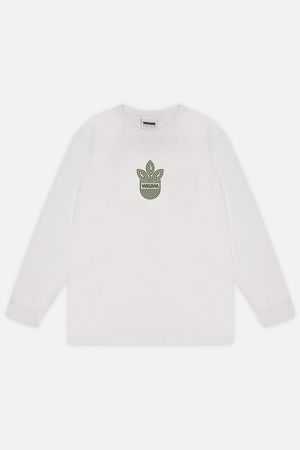 Leaf Logo Long Sleeve in White