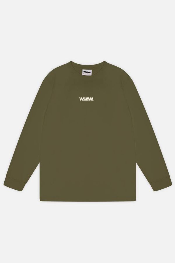 image of Logo Long Sleeve in Khaki Green