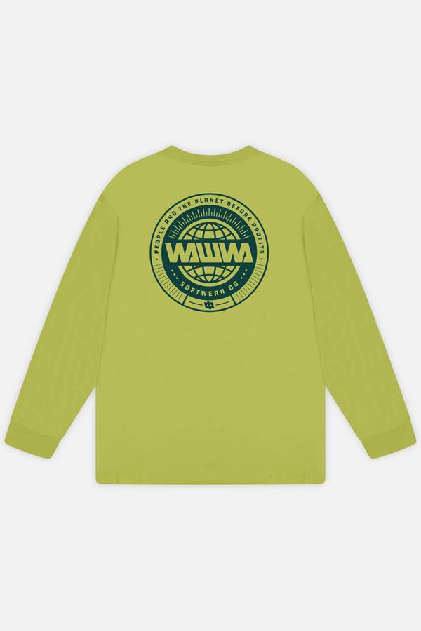 image of Circle Logo Long Sleeve in Lime Green