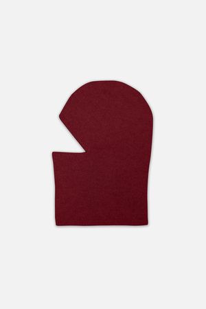 Recycled Balaclava in Claret Knit