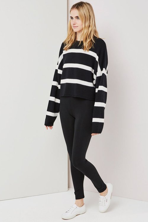 full length sustainable tencel leggings in black