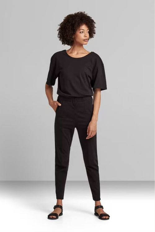 bohdana organic cotton jumpsuit in black