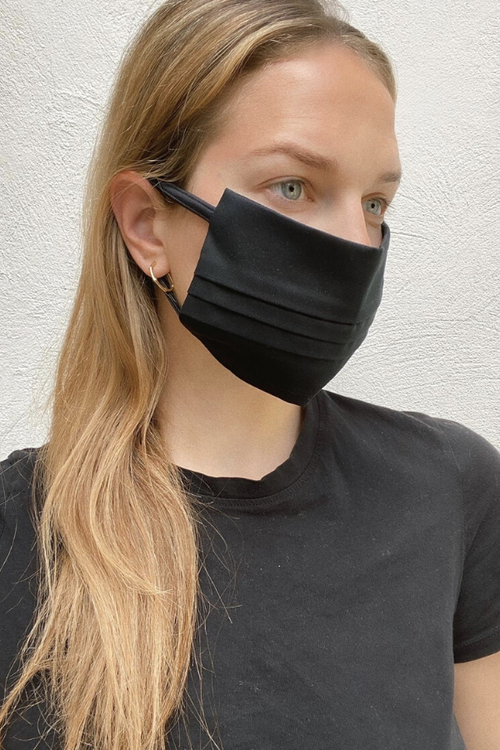 ethical sustainable cotton face mask black