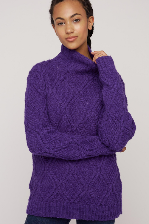 ethical sustainable purple jumper