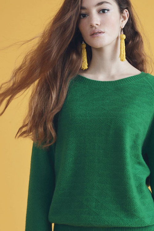 ethical sustainable green jumper