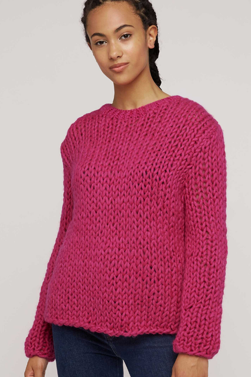 ethical sustainable pink jumper