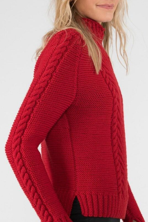 ethical sustainable red jumper