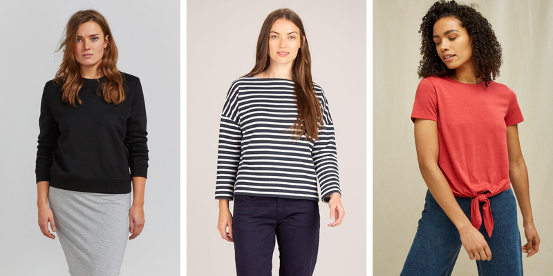 lockdown wardrobe sweatshirt, breton top, red tee