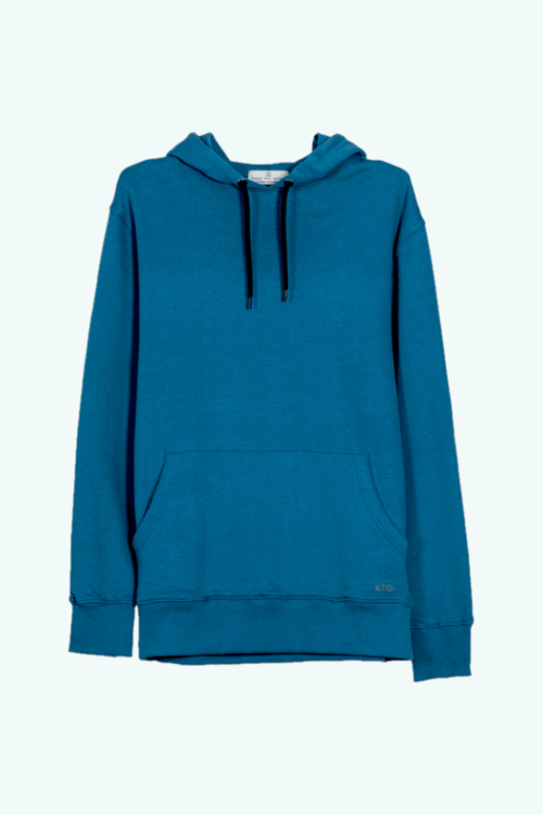 know the origin mens hoodie in pacific blue