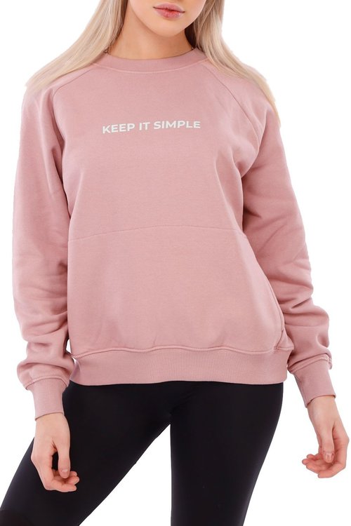 keep it simple lilac organic cotton sweatshirt for women