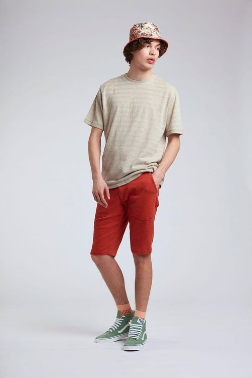 mens sustainable konnect organic cotton shorts in lava