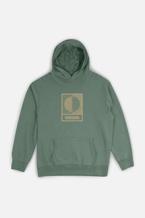 mens tiksi organic cotton hoodie in sage