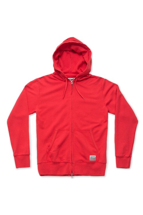 mens tobias organic cotton zip hoodie grey