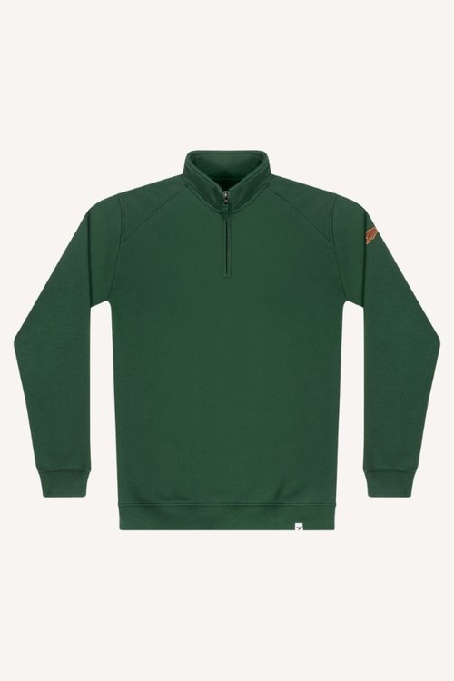 nevis mens quarter zip sweatshirt in greener pastures