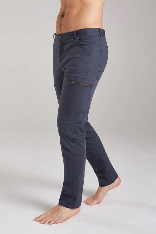 newal mens bamboo walking trousers in india ink