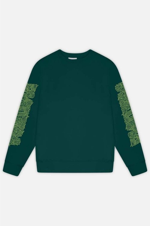 overgrown mens organic cotton sweatshirt with floral print in jungle
