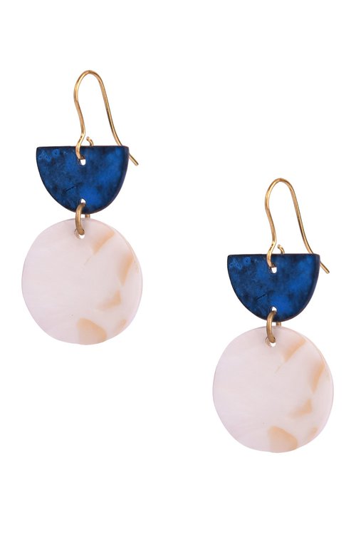 parul rich blue earrings handcrafted