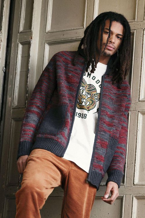 space mens fleecy lambswool jacket