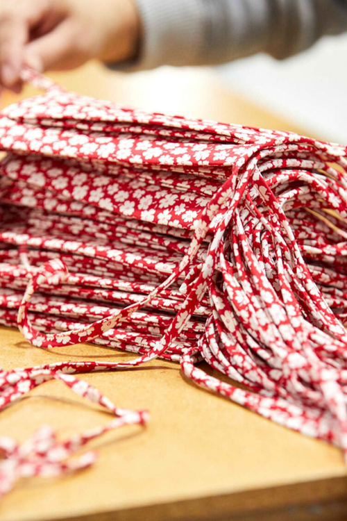 sustainable colourful face mask from waste fabric