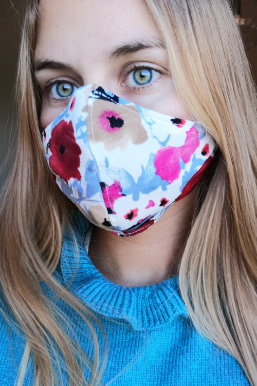 sustainable face mask from fabric off-cuts