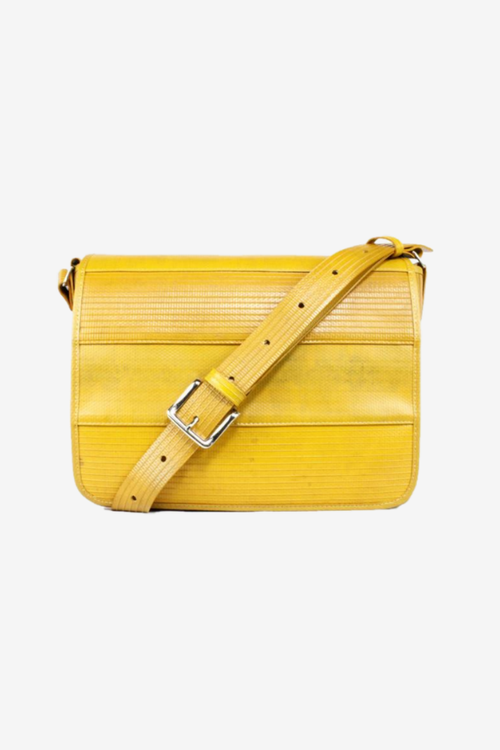 sustainable valentines gifts yellow messenger bag