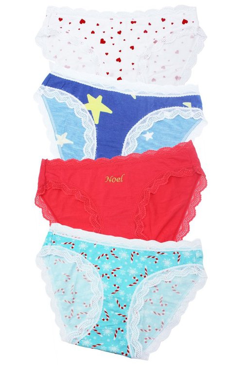 tencel knickers christmas 4 pack