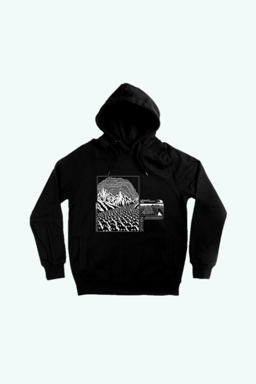 wawwa mens hoodie in black
