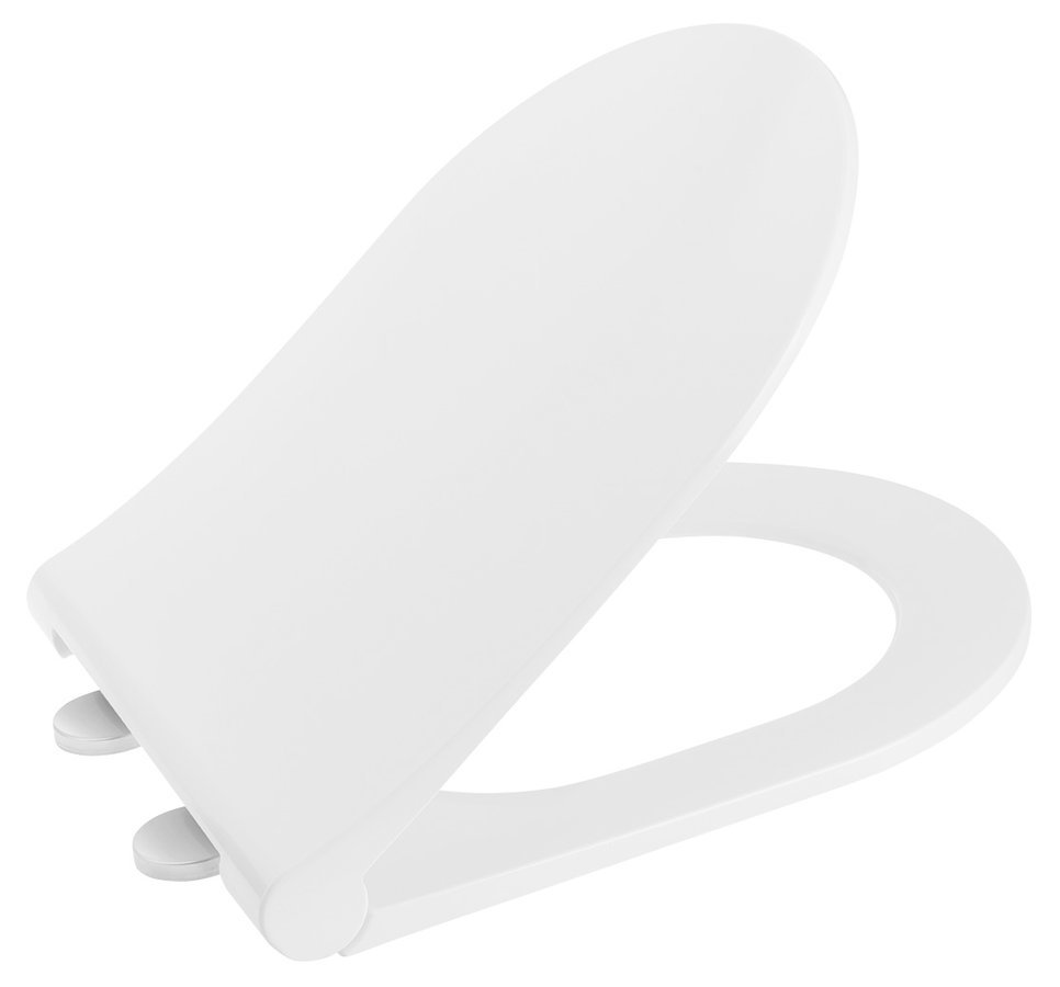 Sapho AVVA Slim WC sedátko, duroplast, soft-close, biela/chróm