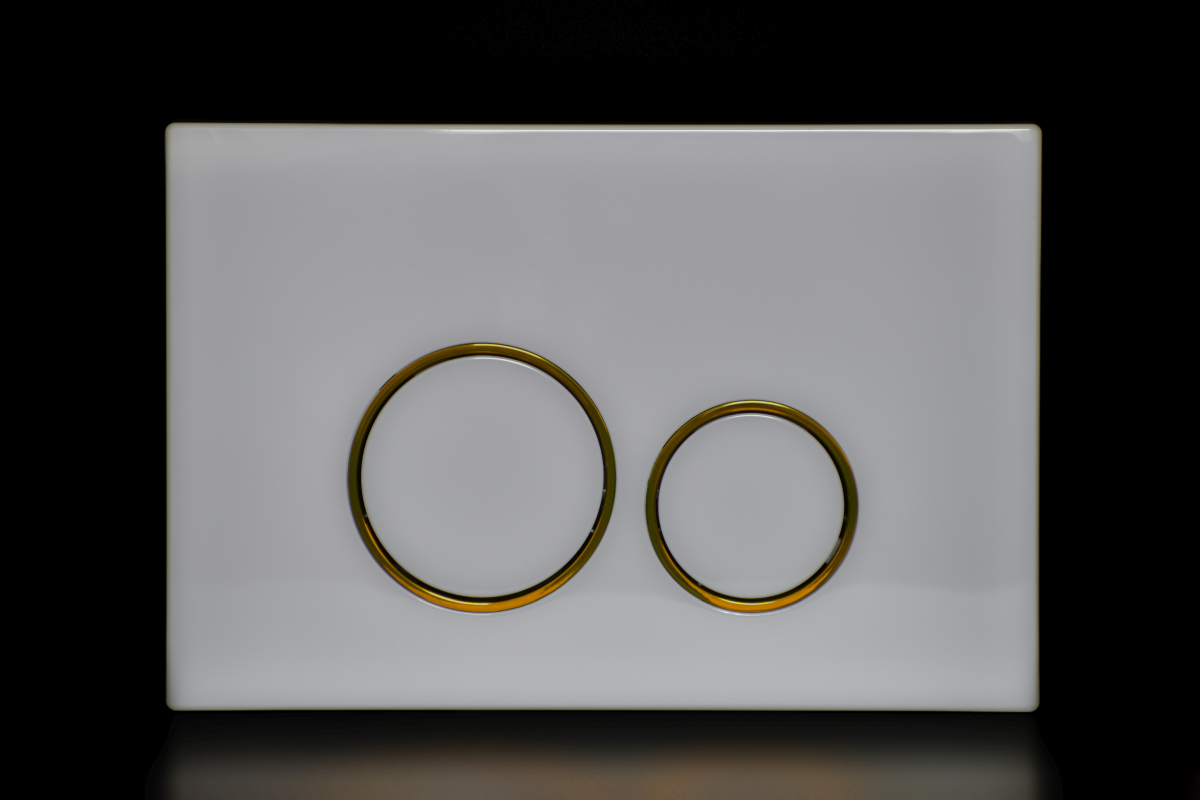 TimTom Custom Rings ovládacie tlačidlo pre podomietkové splachovacie systémy (kompatibilné s Geberit)