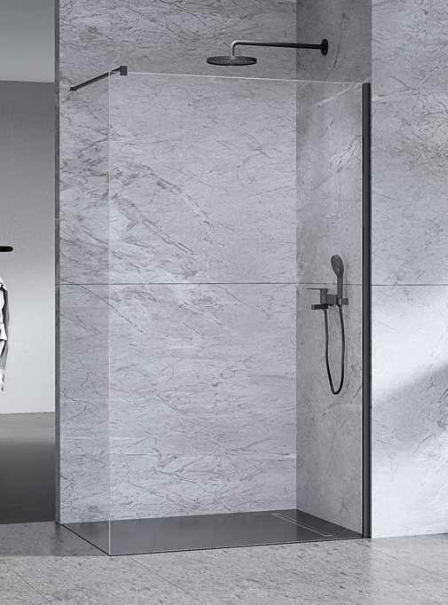 Sprchové dvere New Trendy AVEXA GOLD Brushed 140 cm (pravé), sklo 6 mm, výška 200 cm