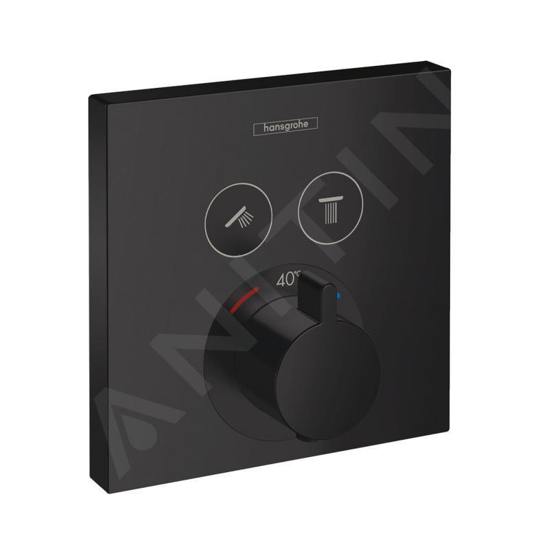 Hansgrohe ShowerSelect termostatická batéria pod omietku pre 2 výstupy, čierna (15763340)