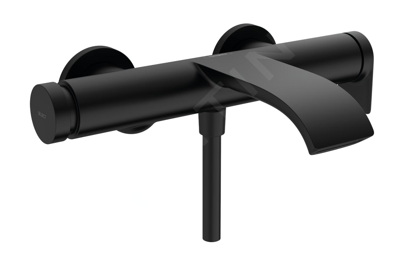 Hansgrohe Vivenis vaňová nástenná páková batéria, matná čierna, rozteč 150 mm