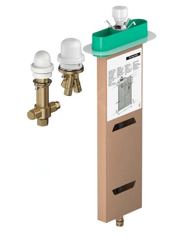 Hansgrohe montážne teleso (základný box) pre 3-otvorovú batériu na okraj vane 13481180