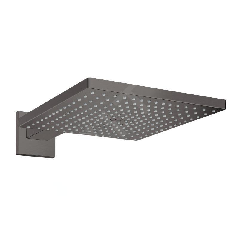 Hansgrohe Raindance E hlavová sprcha 300 mm s ramenom, 1 prúd, kefovaný čierny chróm