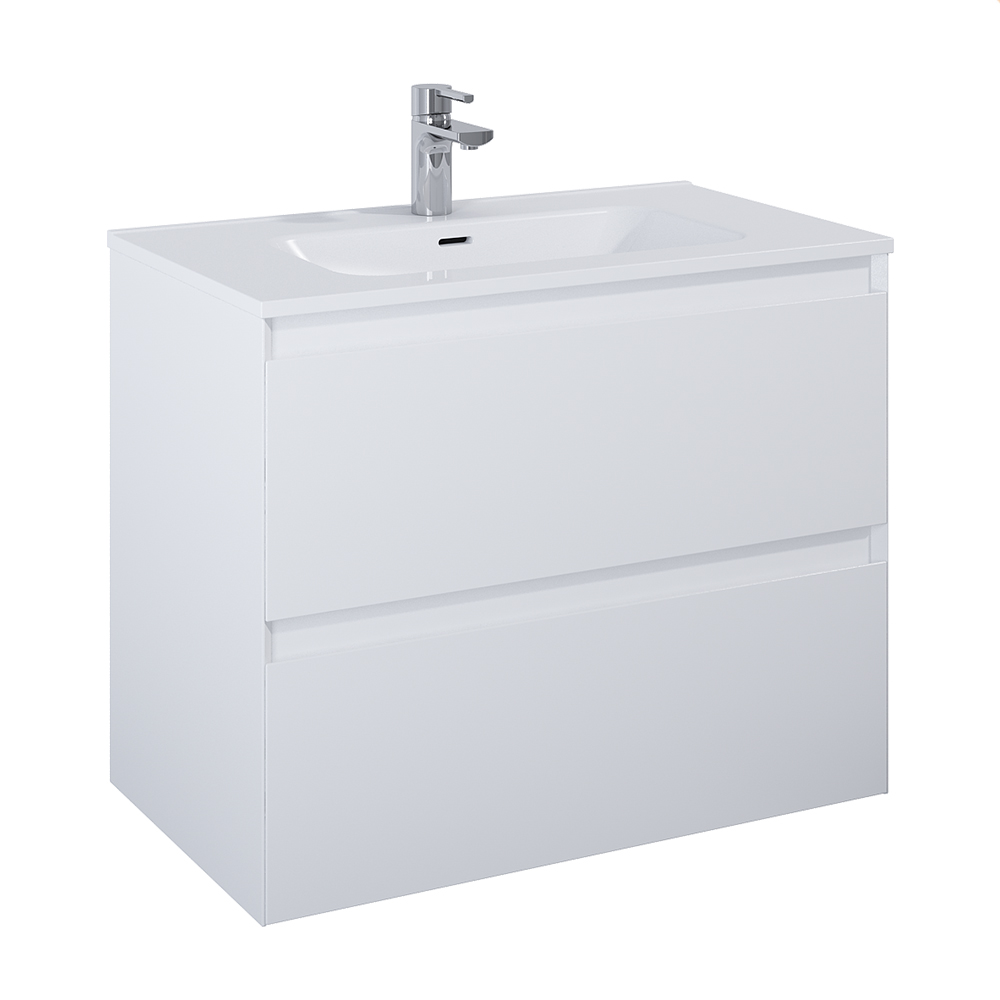 Lotosan AKRA skrinka pod umývadlo 80 cm, biela lesklá