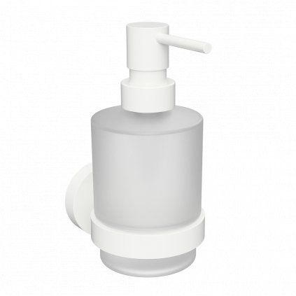 Sapho X-ROUND dávkovač mydla 200 ml, mliečne sklo / biely (75×145×100 mm)