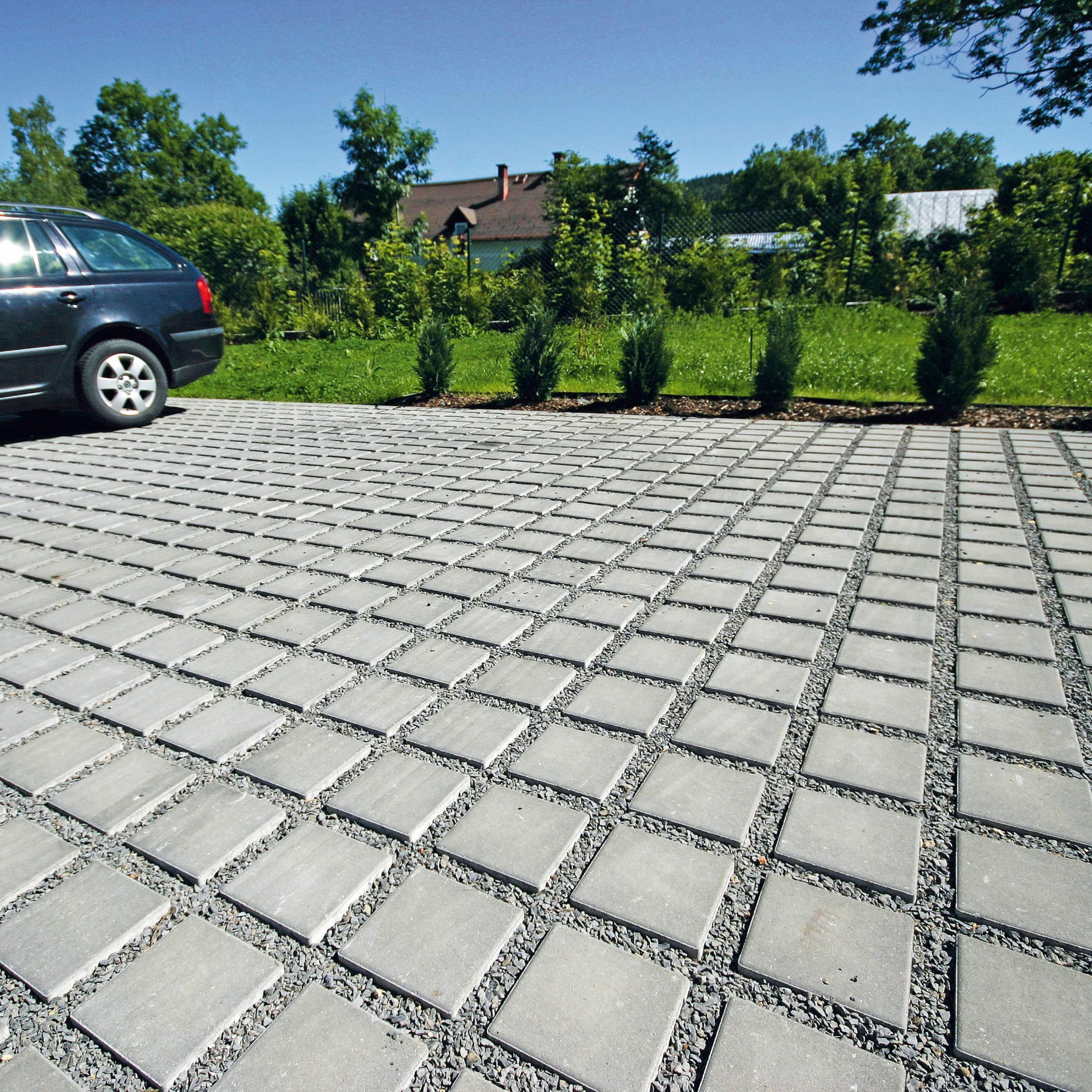 Dlažba betónová EKOgreen sivá 20x20x8cm Semmelrock