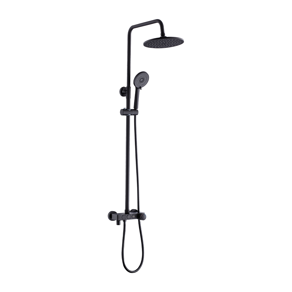 Shower Sky Click – multifunkčný sprchový systém, matná čierna, rozteč 150 mm