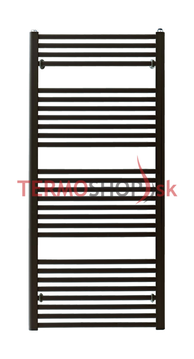 Thermal Trend rebríkový radiátor KD 600 x 1680 mm, rovný, čierny mat (RAL 9005)