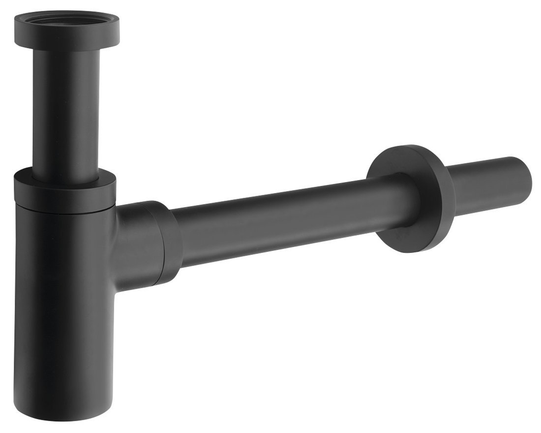 SAPHO umývadlový sifón SI515, 32 mm (1 1/4"), čierna matná