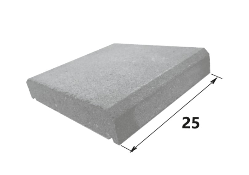 Betónová strieška plotová BSP R 27x5x25cm Ekodiel