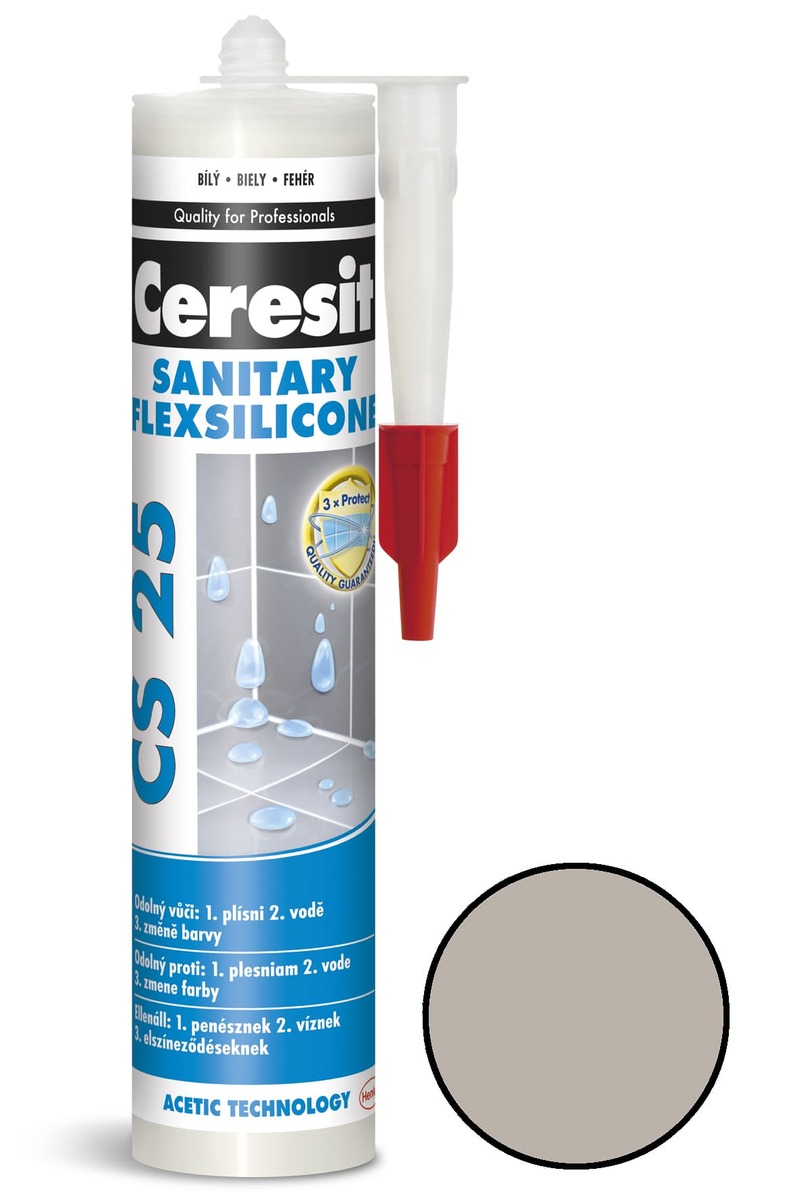 Silikón Ceresit CS 25 sivá 280ml