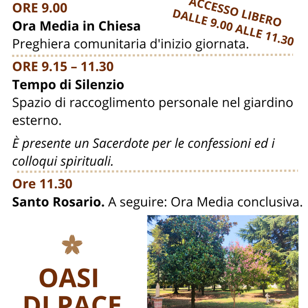 Oasi di pace programma