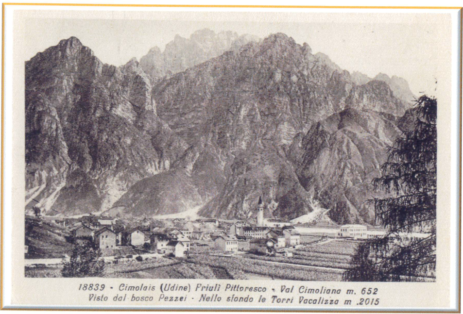 Cimolais visto dal bosco Pezzei 1928 c.a.