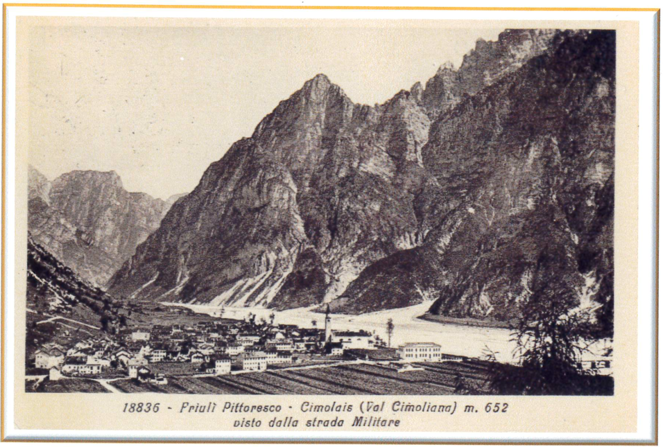 Cimolais visto dalla strada militare 1929 c.a.